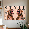 Transform your space with this striking leopard print wall art that brings contemporary edge to any room.