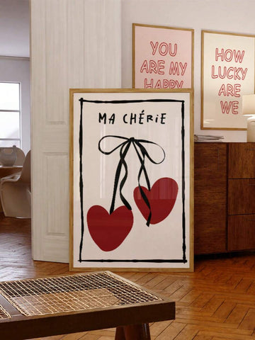Add a touch of vintage charm to any teen girl's room with this delightful Ma Cherie Cherry Poster. Featuring soft pink tones and adorable kawaii-inspired cherry designs, this frameless wall art brings a playful, nostalgic aesthetic perfect for bedrooms, dorm spaces, or creative corners. The lightweight canvas material makes it easy to hang and reposition, while the timeless cherry motif complements both modern and retro décor styles. An ideal gift for anyone who loves cute, whimsical wall décor that celebra