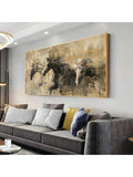 Elevate your living space with this frameless modern abstract canvas art featuring an elegant golden horse. Its sleek design and warm tones bring a sophisticated touch to both living rooms and bedrooms, creating a focal point that blends contemporary style with artistic expression. Crafted to enhance your décor, this piece adds depth and character without overwhelming your space. Ideal for those seeking refined, minimalist art that complements a variety of interior themes.