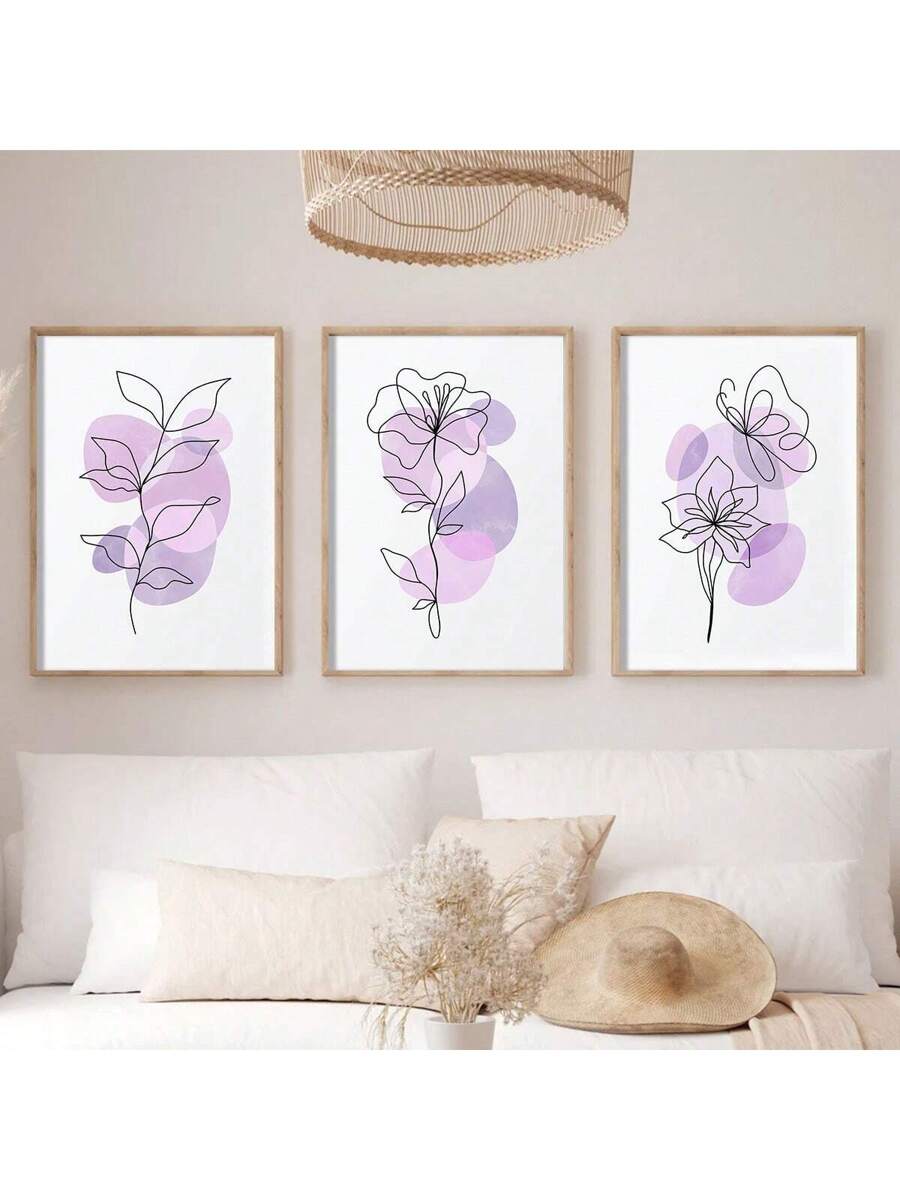 This Frameless Modern Floral Canvas Art Set showcases abstract marigolds in rich rose wine tones, perfect for enhancing contemporary living rooms. The frameless design emphasizes clean lines and modern aesthetics, allowing the vibrant floral imagery to stand out. Crafted to bring a sophisticated yet natural element to your decor, this set offers a refined artistic statement that complements a variety of interior styles.