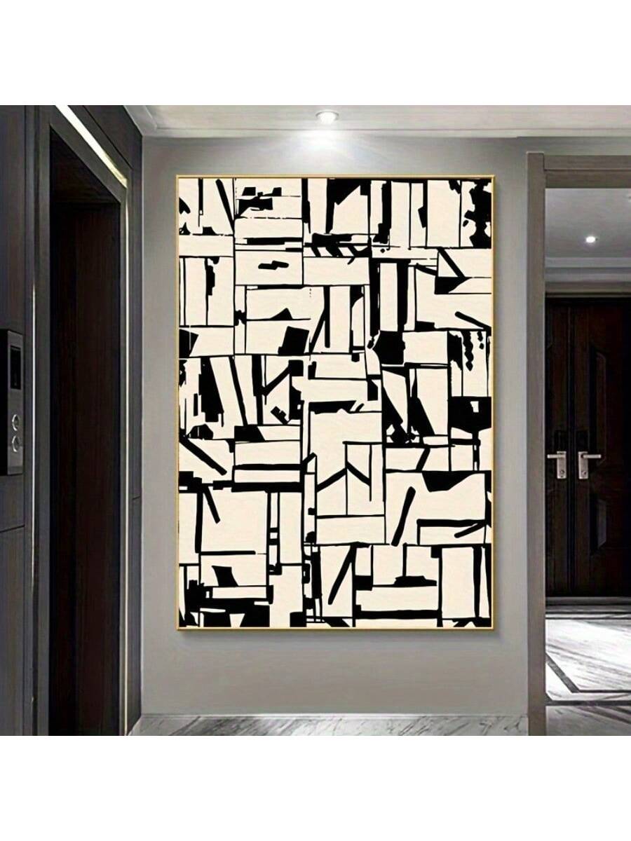 Elevate your living space with this frameless modern canvas print featuring textured abstract geometric designs. Its clean lines and sophisticated patterns add a contemporary touch, making it an ideal choice for stylish home decor. The textured surface enhances visual depth, creating a dynamic focal point that complements a variety of interior styles. Durable and easy to hang, this canvas print offers a refined way to express modern artistry in your home.
