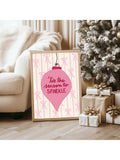 Transform your holiday décor with this contemporary pink Christmas wreath wall art. Designed as a digital canvas poster, this frameless piece brings modern sophistication to your festive celebrations. The soft pink palette complements any interior style while maintaining that essential holiday spirit. Perfect for living rooms, bedrooms, or entryways, this artwork adds warmth without overwhelming your space. Easy to display and versatile in placement, it's an ideal choice for those seeking understated elegan