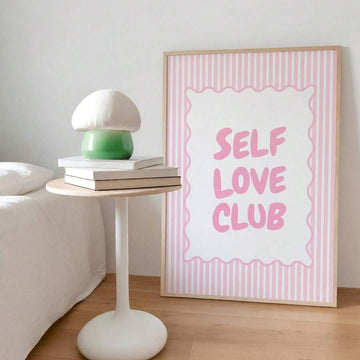 Elevate your space with this modern motivational poster celebrating self-love and confidence. Featuring a sleek pink stripe aesthetic design, this frameless canvas art combines inspiring typography with contemporary style. Perfect for bedrooms, dorms, and home offices, it brings positive energy to any room. The waterproof canvas ensures durability and easy maintenance, making it ideal for various environments. Simple yet impactful, this unframed piece lets you customize your display with any frame style tha