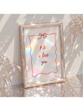 Express your affection with this charming Valentine's Day wall art, featuring an elegant 