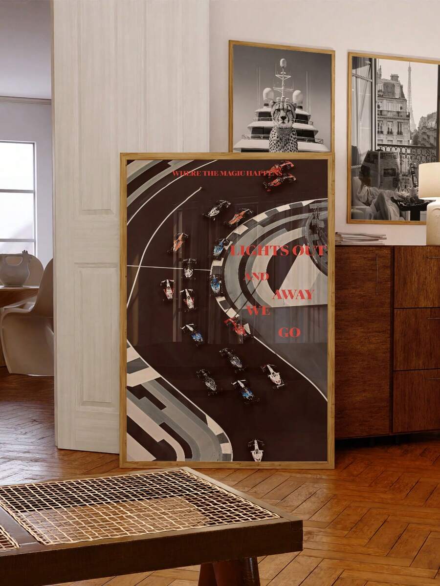 Bring timeless automotive passion to your walls with this striking vintage racing car art print. Featuring bold geometric and graphic elements with retro styling, this frameless canvas piece captures the spirit of classic motorsport in modern form. Perfect for bedrooms, dorms, and living rooms, the waterproof canvas construction ensures durability and easy maintenance.&nbsp;
