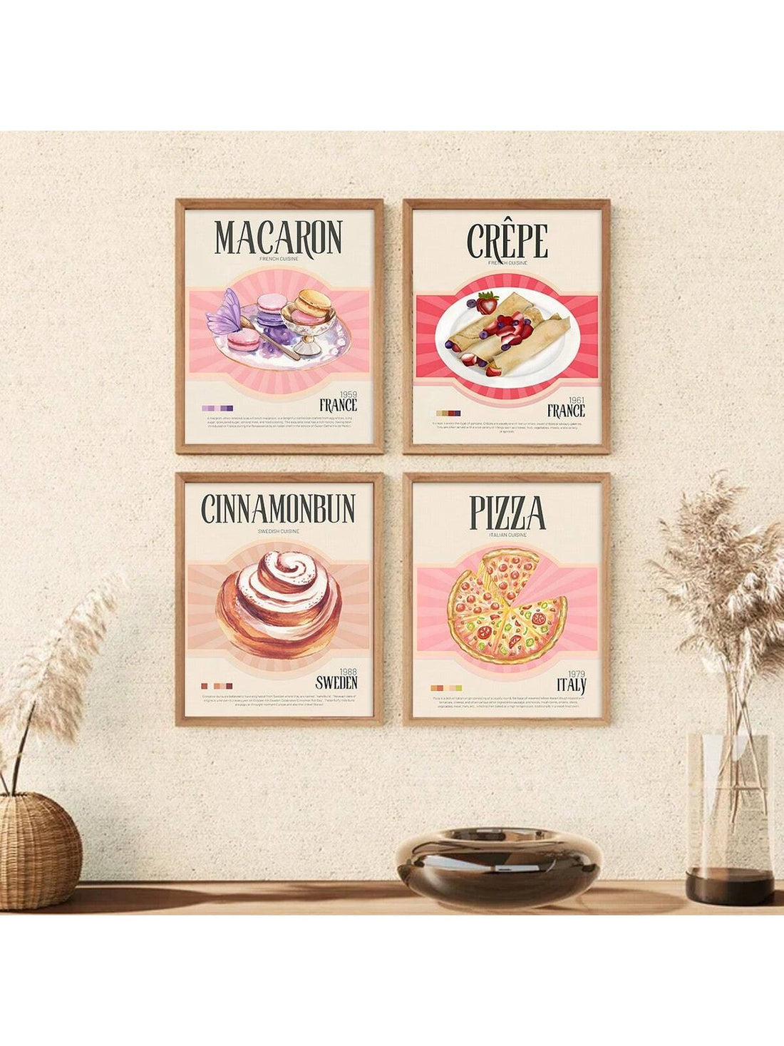 This chic French Macaron poster is the perfect addition to any modern home decor. Featuring vibrant colors and a chic Parisian aesthetic, this poster will add a touch of elegance to any kitchen space. Bring the taste of France into your home with this stylish and sophisticated art piece.