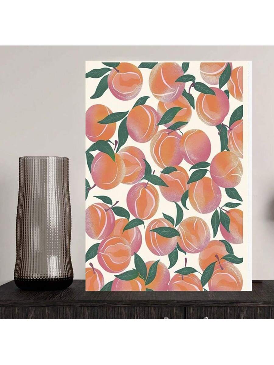 Enhance your living space with our Fresh Peaches Abstract Canvas Wall Art. This framed fruit market poster adds a touch of sophistication to any room while bringing the vibrant colors and freshness of peaches to life. Perfect for living rooms, bedrooms, and kitchens, this piece is a must-have for any fruit lover's home decor.