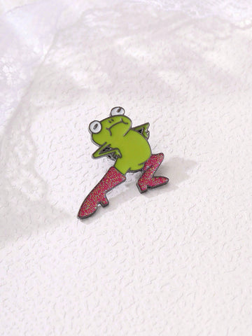 Celebrate your love for fashion and cute critters with Froggy Fashion's Cartoon High Heel Brooch. This delicate and charming accessory showcases a playful frog sitting atop a fashionable high heel shoe. Perfect as a gift for any fashionista or animal lover, this brooch will add a touch of whimsy to any outfit.