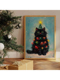 Bring holiday cheer to any room with this whimsical black cat Christmas canvas. Perfect for feline enthusiasts, this festive wall art combines humor with seasonal spirit, featuring a charming black cat in a playful holiday setting. The high-quality canvas print delivers vibrant colors and crisp details that complement modern and traditional décor alike. Whether displayed in a living room, bedroom, or home office, this piece adds personality and warmth to your holiday decorating. An ideal gift for cat lovers