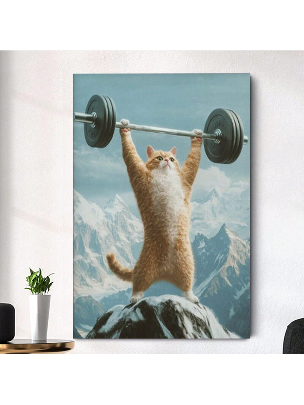 Enhance your home gym with our Funny Cat Weightlifting Wall Art, specially designed for fitness enthusiasts. Featuring modern and humorous graphics, this printable decor is a great way to add personality and motivation to your workout space. Perfect for cat lovers who want to stay fit and have a good laugh.