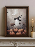 Featuring a hilarious ghost sitting on the toilet while reading a newspaper, this spooky Canvas poster combines Halloween fun with playful humor. The whimsical illustration and vintage-inspired style make it a unique piece that adds laughter, personality, and seasonal charm to any wall.