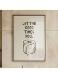 Add a touch of humor to your bathroom with this Funny Toilet Print Wall Art. Featuring the playful phrase 
