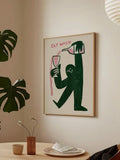 Bring wine-loving humor to your space with this minimalist wall art print. Featuring playful 
