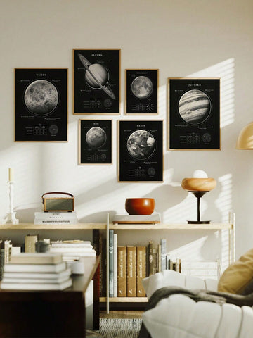 Add an otherworldly touch to your home decor with Galactic Charm's Solar System Canvas Posters. Made with high-quality materials, these posters showcase the beauty and complexity of our cosmic neighborhood. Perfect for any space enthusiast, these posters bring a scientific and sophisticated flair to any room.