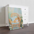 This charming Garden Cat Art Print features an Orange Tabby relaxing in a wicker chair, adding a touch of whimsy to any living room, sofa backdrop, bedside, or home decor. Made from high-quality materials, this print will surely bring a smile to your face and brighten up your space.