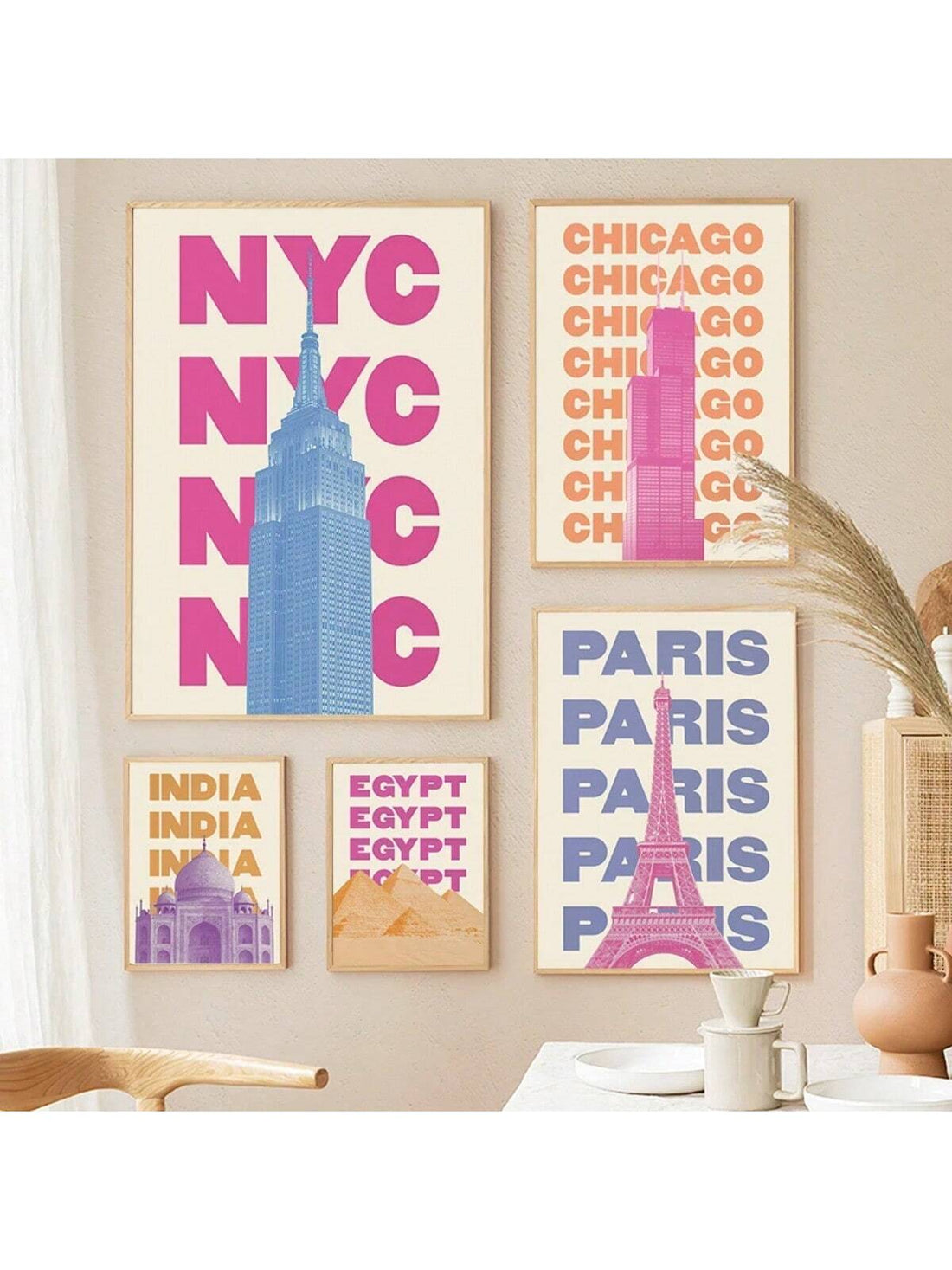 Transform your space into a window to the world's most iconic destinations. This striking canvas art captures the essence of five legendary cities—Paris, New York, London, Rome, and Japan—in one cohesive design. Perfect for travel enthusiasts, culture lovers, and anyone seeking to infuse their home with global inspiration. 