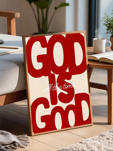 
God Is Good All the Time Inspirational Quote Canvas Art
