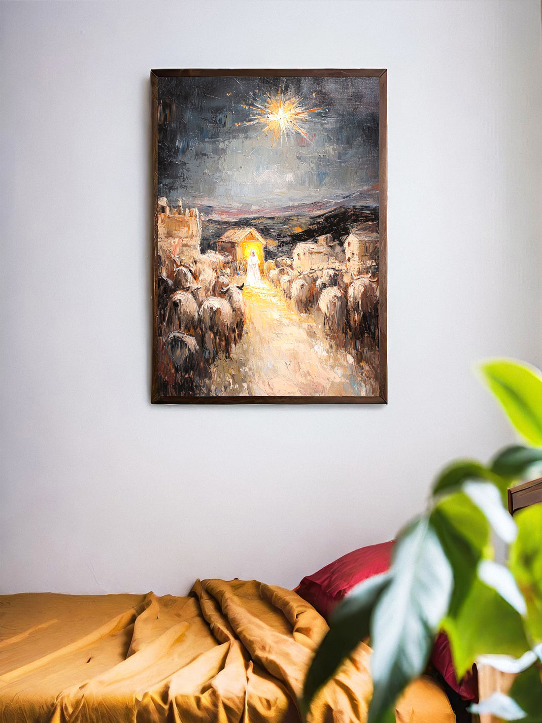 Transform your living space into an inspiring sanctuary with our God's Way Under the Stars Canvas Poster Wall Art. Featuring a beautiful depiction of the night sky, this piece adds a touch of tranquility and spirituality to any room. Display it on your living room wall, above your sofa, or even as a bedside decoration. No frame necessary for easy and versatile display.