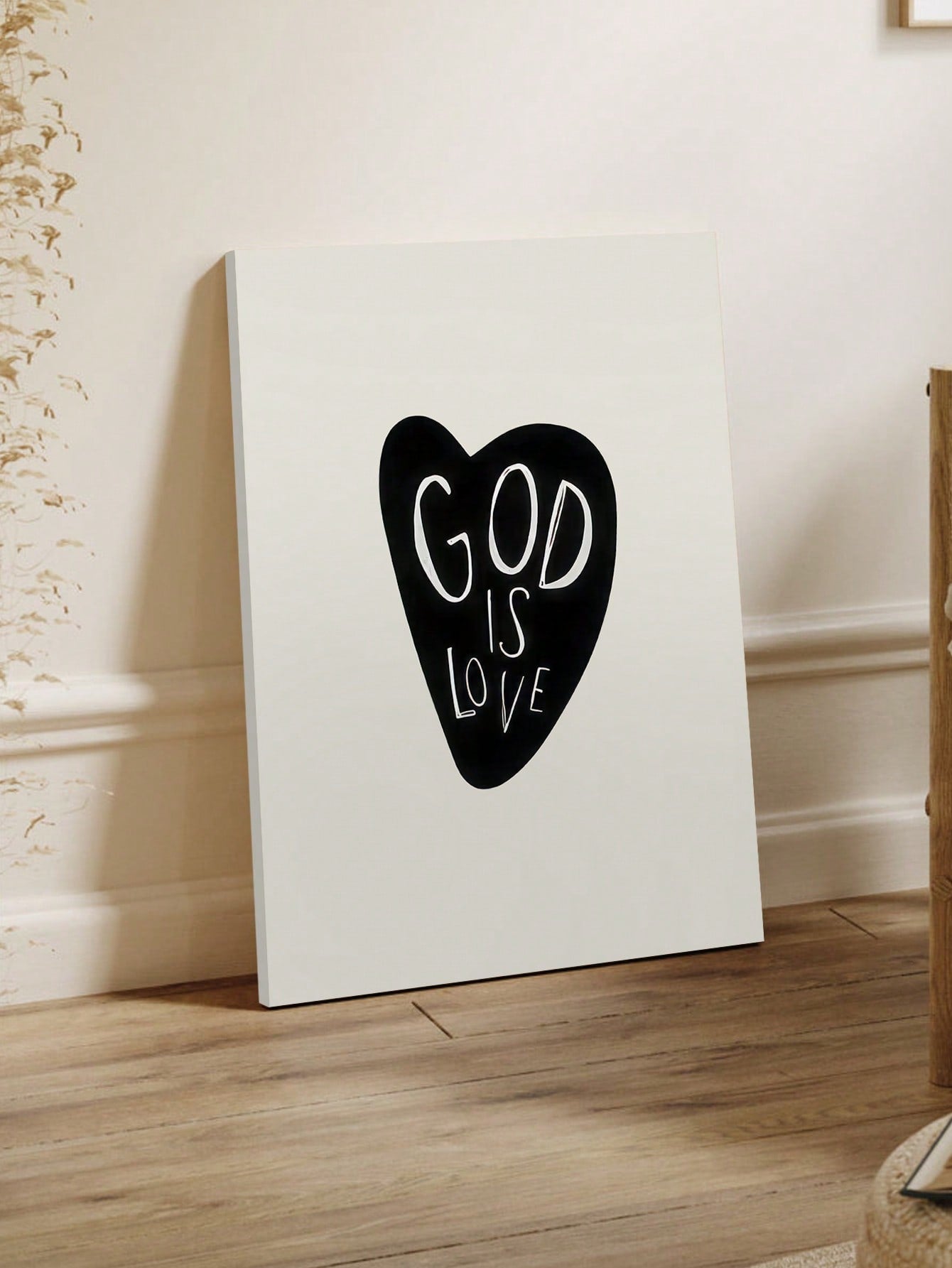 Elevate the atmosphere of any living room or bedroom with our God's Love Heart-Shaped Canvas Poster. This inspirational wall art is a beautiful reminder of the power of love, perfect for those seeking encouragement and inspiration. Crafted with top-quality materials, this poster is designed to last and bring joy for years to come.