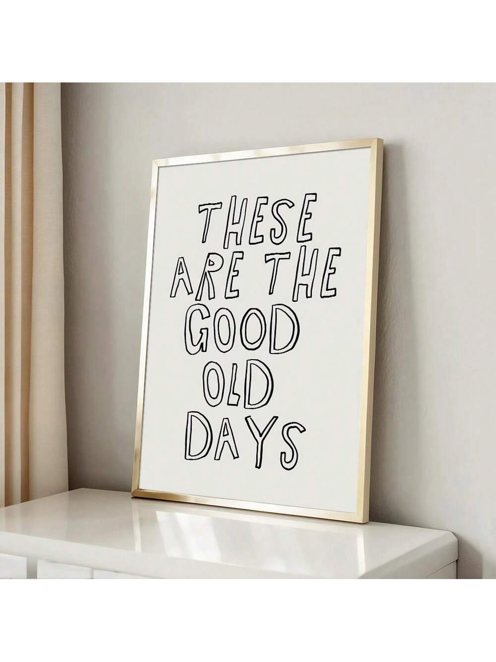 Elevate your space with the Good Old Days Canvas Poster, featuring a minimalist design and motivational message. Perfect for modern spaces, this poster serves as a constant reminder to embrace the present and look towards a bright future. Made with high-quality canvas, it's a timeless addition to any room.