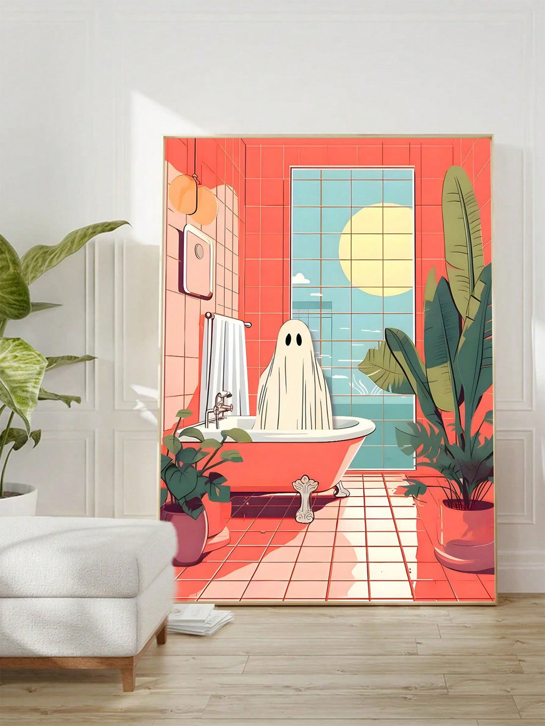 Add a touch of spooky cuteness to your living space with our Gothic Cute Ghost Canvas Print Poster. Perfect for decorating your room, study, dining room, kitchen, or office. No frame needed, making it easier to hang and display. Get yours now and elevate your interior design game!