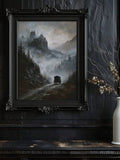Gothic Dracula castle forest framed wall art