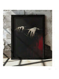 Accentuate your dark home decor with our Gothic Dracula Clawed Hands Wall Art. This moody occult poster features a clawed hand reaching out from a gothic background, making it the perfect addition to any dark and eerie space. Channel your inner vampire with this unique and chilling piece of art.