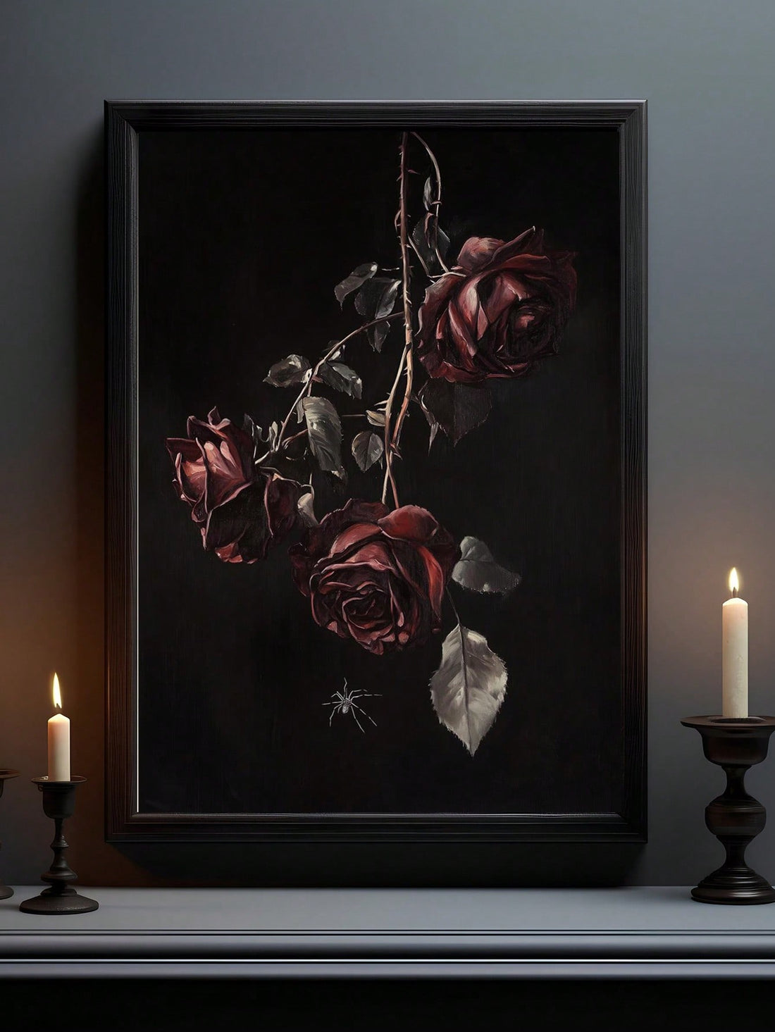 Elevate your Halloween ambiance with this Gothic Floral Canvas Wall Art featuring a dark rose print. Expertly designed to blend eerie elegance with floral beauty, it adds a sophisticated, spooky touch to your decor. Crafted on high-quality canvas, this piece offers lasting vibrancy and depth, perfect for creating a hauntingly stylish atmosphere in any room.