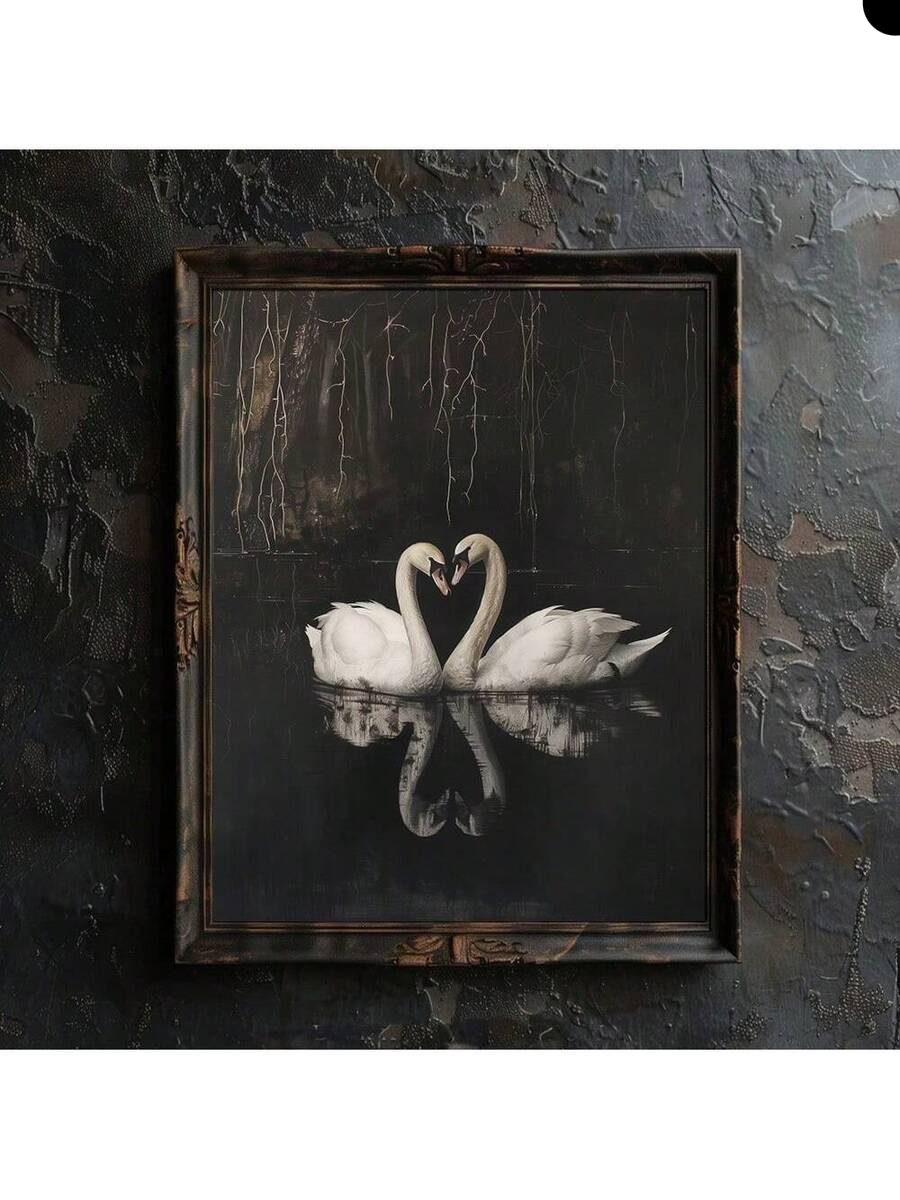 This Gothic Swan Couples Heart Art Print brings dark academia romance to any room with its moody multicolor graphic design. Crafted on durable waterproof canvas, it withstands everyday conditions while maintaining its striking aesthetic. Choose between framed or unframed options to suit your décor style—both work beautifully in dining rooms, bedrooms, or offices. The modern yet mysterious imagery celebrates love through gothic symbolism, creating an enchanting focal point that speaks to those with refined, 