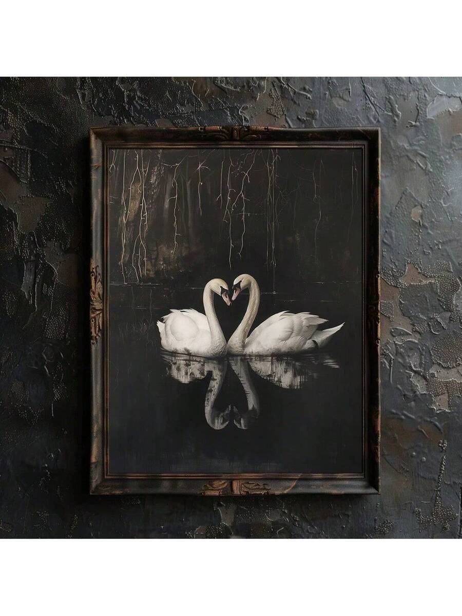 This Gothic Swan Couples Heart Art Print brings dark academia romance to any room with its moody multicolor graphic design. Crafted on durable waterproof canvas, it withstands everyday conditions while maintaining its striking aesthetic. Choose between framed or unframed options to suit your décor style—both work beautifully in dining rooms, bedrooms, or offices. The modern yet mysterious imagery celebrates love through gothic symbolism, creating an enchanting focal point that speaks to those with refined, 
