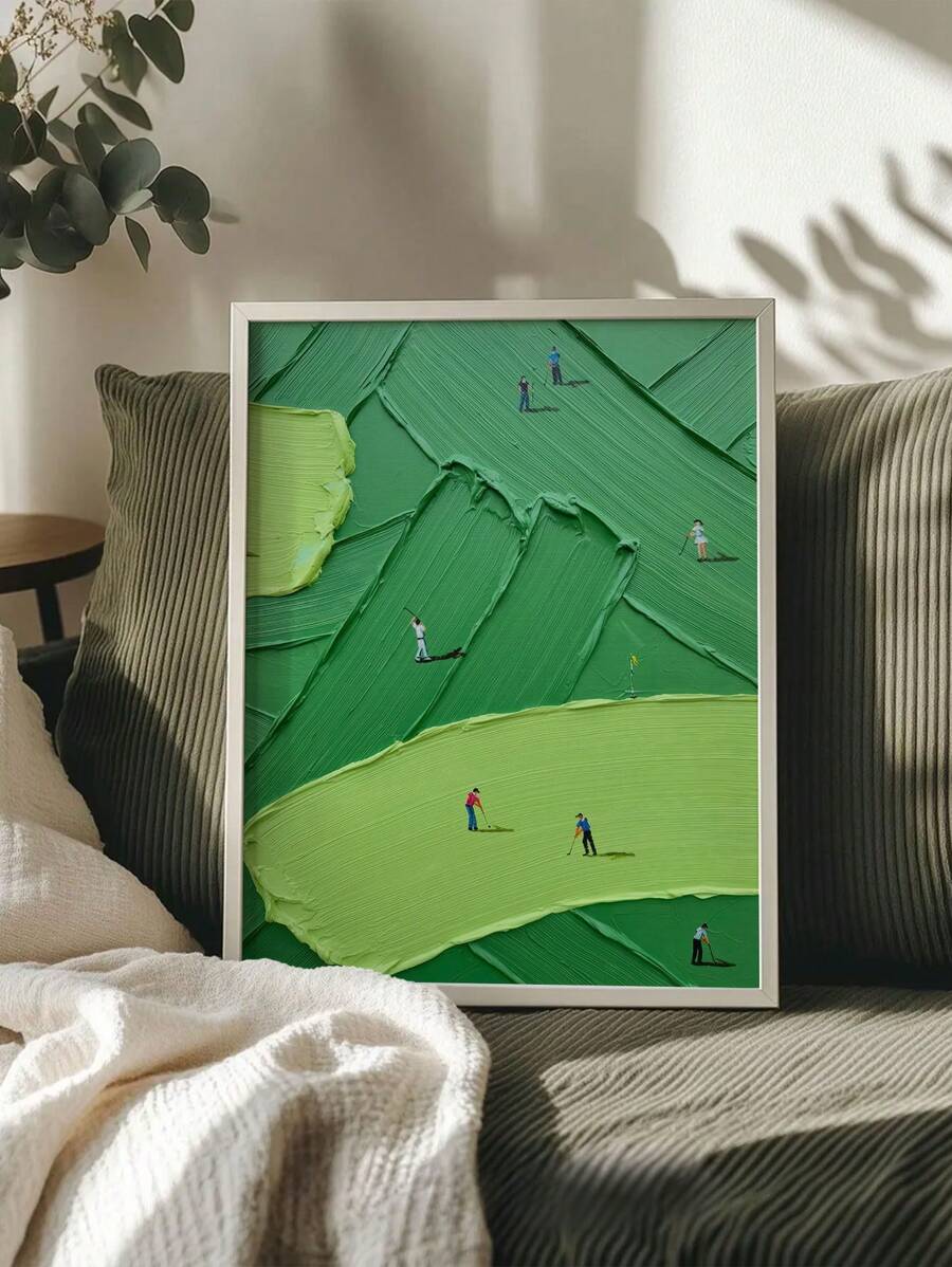 Elevate any golf enthusiast’s space with this Green Textured Golf Canvas Art. Crafted to capture the essence of the game, its rich textures and vibrant green tones bring a dynamic, sophisticated touch to sports decor. Ideal as a thoughtful gift for golfers, this piece enhances home or office environments with a refined nod to the sport’s tradition and style.