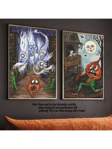Elevate your Halloween ambiance with this expertly crafted Ghost &amp; Pumpkin Wall Art. Designed to bring a spooky yet stylish touch to your haunted home, this seasonal decor piece features iconic Halloween motifs that capture the eerie spirit of the season. Perfect for indoor display, it adds a festive atmosphere while maintaining a tasteful aesthetic. Durable and easy to hang, it’s an ideal choice for those seeking sophisticated seasonal decoration that impresses guests and enhances your holiday celebrat