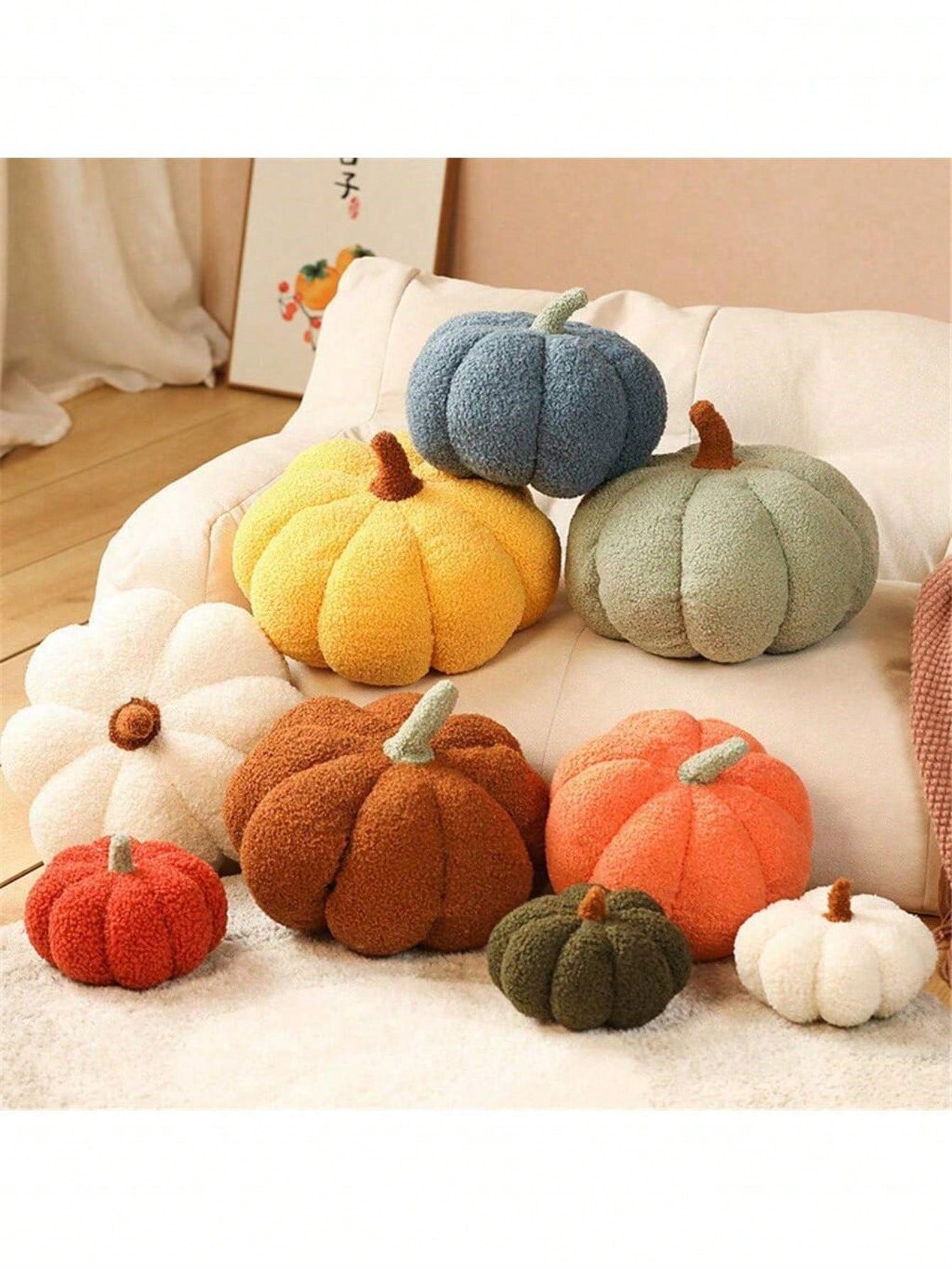 Get into the Halloween spirit with this adorable plush pumpkin pillow! Perfect for adding a touch of festive charm to any bedroom window. Made from soft and cozy material, it's a must-have accessory for the season. Plus, it makes for a great gift idea to get your loved ones in the holiday mood!