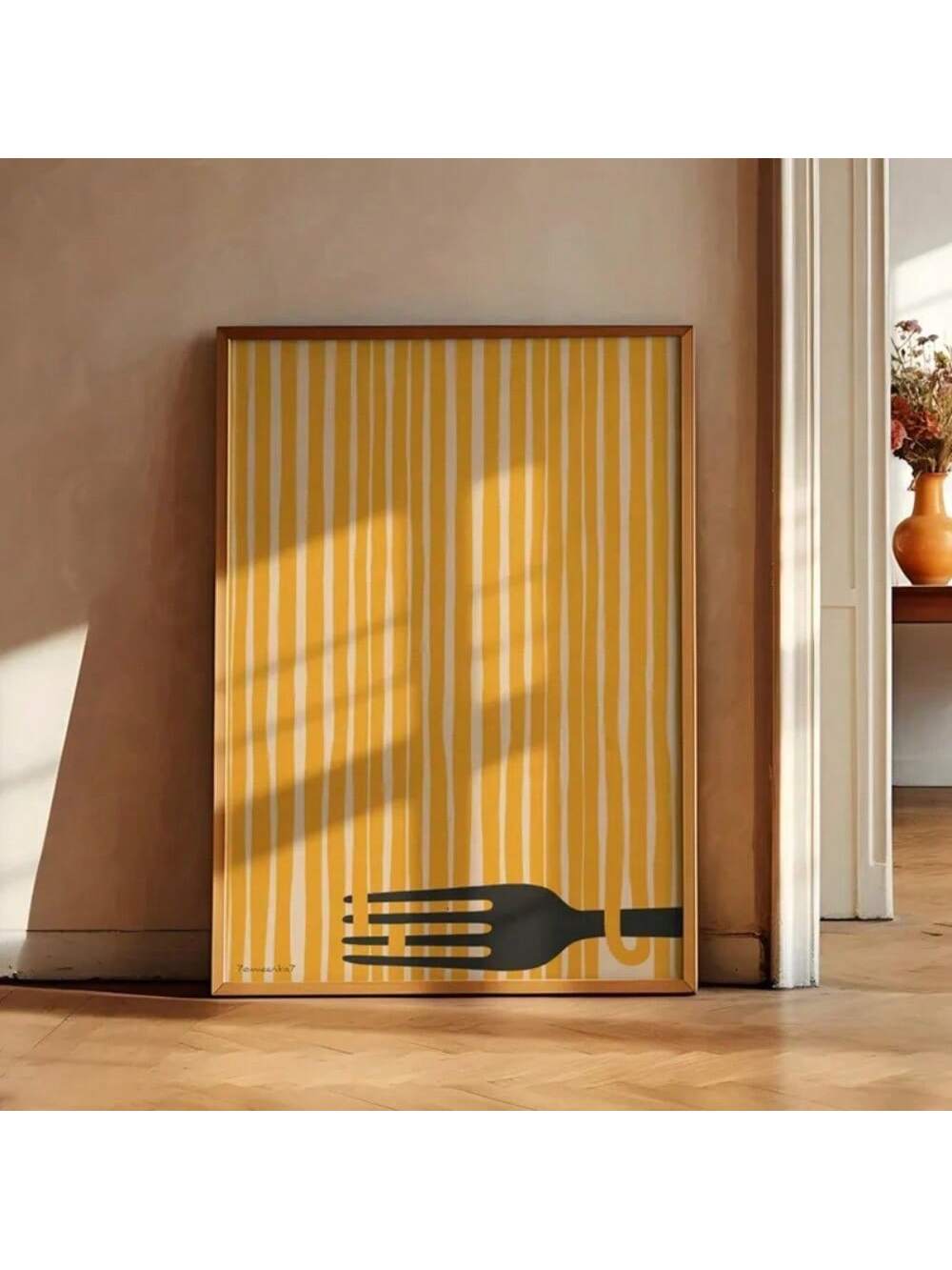 Hand-drawn retro pasta spaghetti poster brings vintage charm to your kitchen or dining space. This chic wall art features classic illustration style with warm, nostalgic appeal that complements modern and traditional interiors alike. Perfect for food enthusiasts and design lovers seeking distinctive décor that sparks conversation. The timeless aesthetic adds character while celebrating culinary culture. Ideal for kitchens, dining rooms, cafés, or restaurants looking to infuse personality into their environm