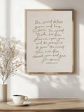 Hand-Lettered Numbers 6:24-26 Scripture Bible Verse Canvas Poster 