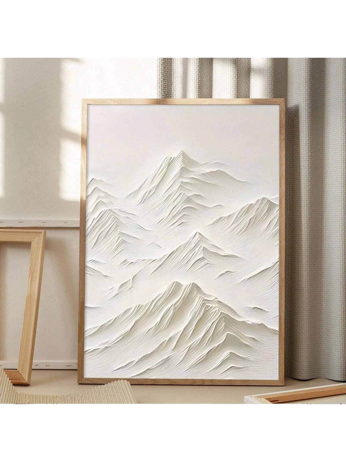Elevate your space with our Hand-Painted Abstract Mountain Canvas Art. This minimalist European-style piece transforms ordinary walls with sophisticated brushwork and a carefully curated color palette that captures the essence of mountain landscapes.