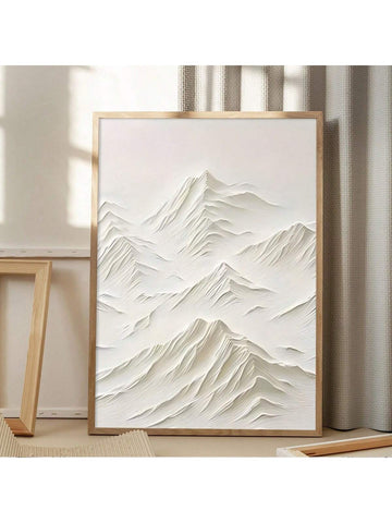 Elevate your space with our Hand-Painted Abstract Mountain Canvas Art. This minimalist European-style piece transforms ordinary walls with sophisticated brushwork and a carefully curated color palette that captures the essence of mountain landscapes.