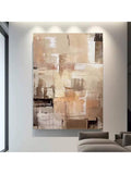 Elevate your living space with this hand-painted abstract oil painting, featuring a sophisticated blend of beige and brown tones. Crafted with expert brushwork, this artwork adds a luxurious and modern touch to any living room. Its neutral palette complements diverse decor styles while providing a warm, inviting atmosphere. Perfect for those seeking refined, contemporary wall art that enhances both aesthetic appeal and ambiance.