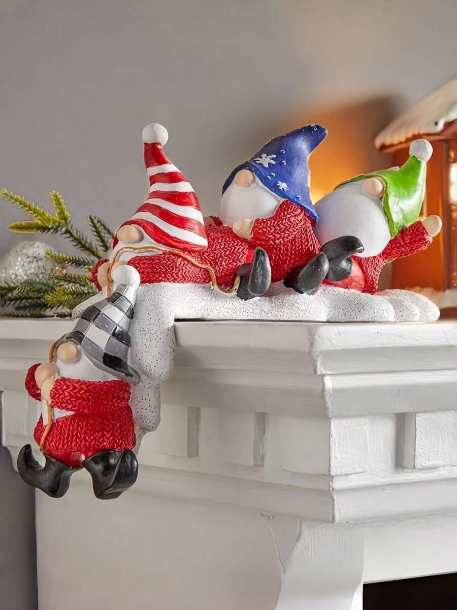 Bring holiday magic to your home with this exquisitely hand-painted Christmas gnome resin figurine. Each piece showcases vibrant, intricate details that capture the whimsical spirit of the season. Crafted from durable resin with a smooth finish, this charming gnome serves as an eye-catching tabletop centerpiece that complements any festive décor scheme. Perfect for displaying on shelves, mantels, or side tables, it adds warmth and character to your holiday arrangements. An ideal gift for collectors and seas