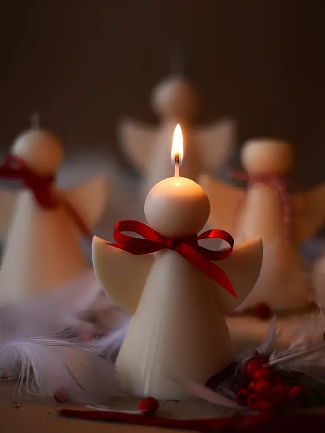 This handmade angel candle is the perfect DIY home decor for any celebration or gift. Crafted with care, this unique candle will add a special touch to any occasion. Makes a thoughtful and elegant gift for anyone on your list.