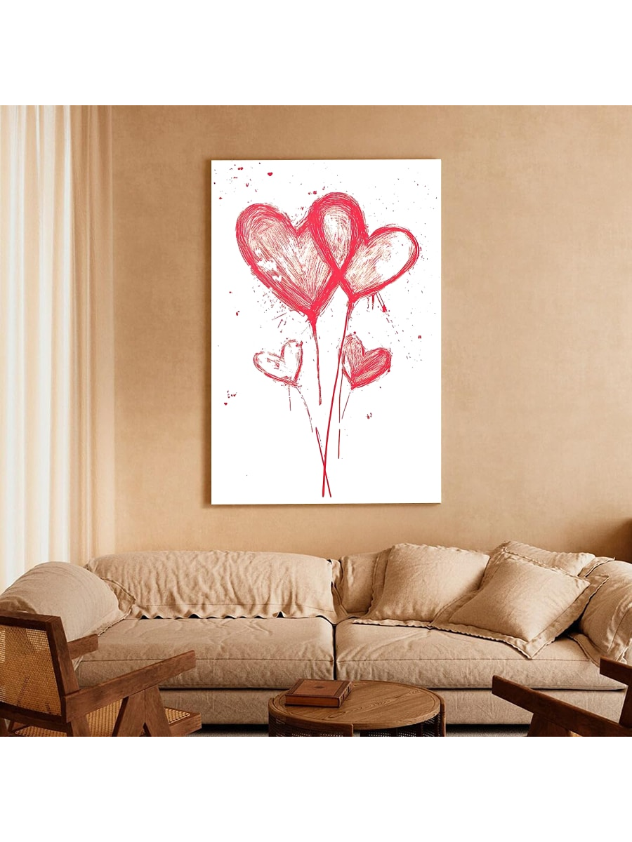 Enhance the ambiance of your home with our Heartfelt Love Canvas Poster. Perfect for Valentine's Day and beyond, the vivid colors and intricate design add a touch of romance to any room. Made with high-quality materials, this wall art is a beautiful addition to your décor.