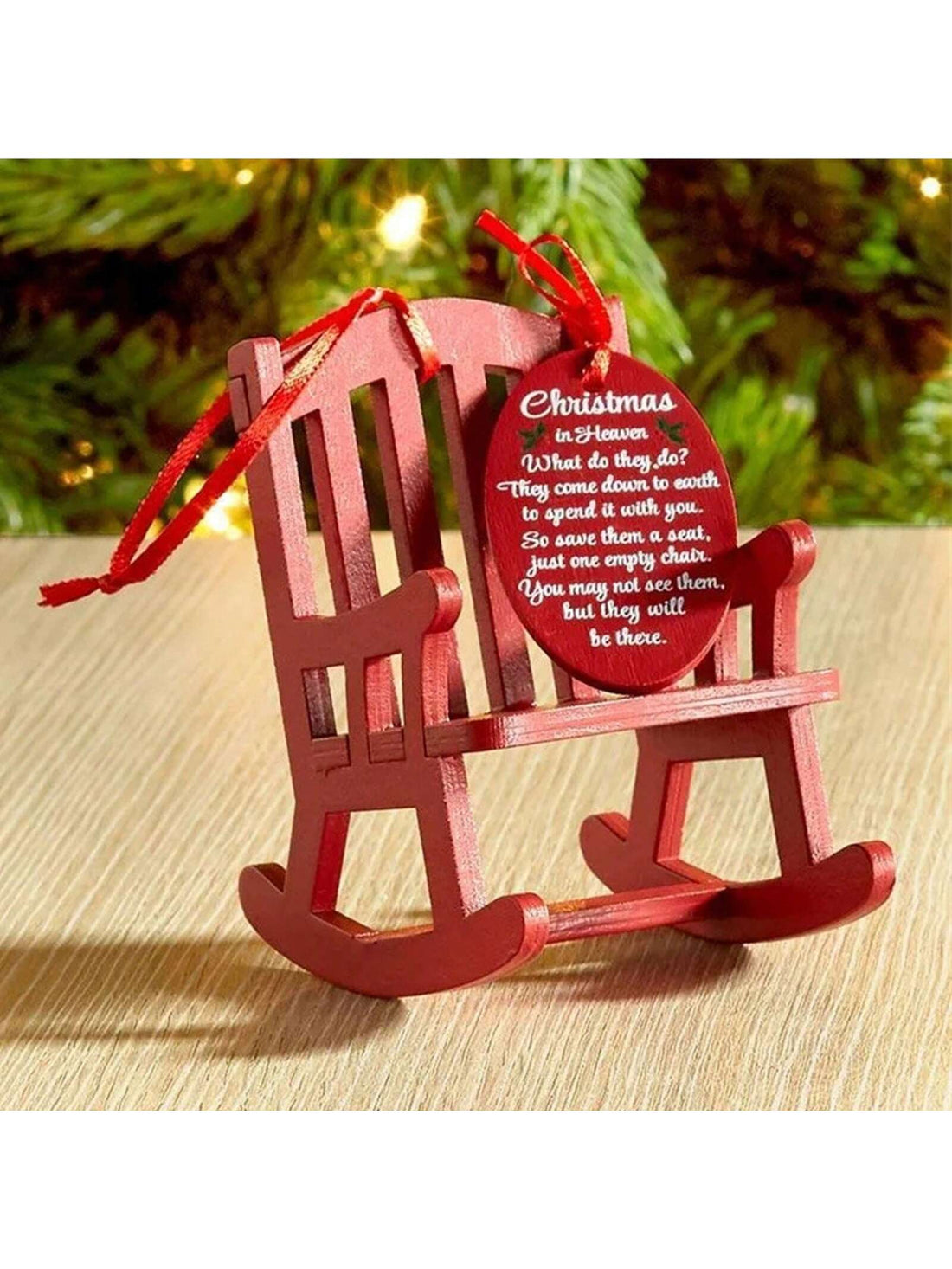 Add a touch of whimsy to your holiday decor with the Heavenly Holiday Mini Wooden Rocking Chair Christmas Ornament. Handcrafted and beautifully detailed, this charming piece comes with a meaningful tag that adds extra warmth and joy to your Christmas tree.&nbsp;