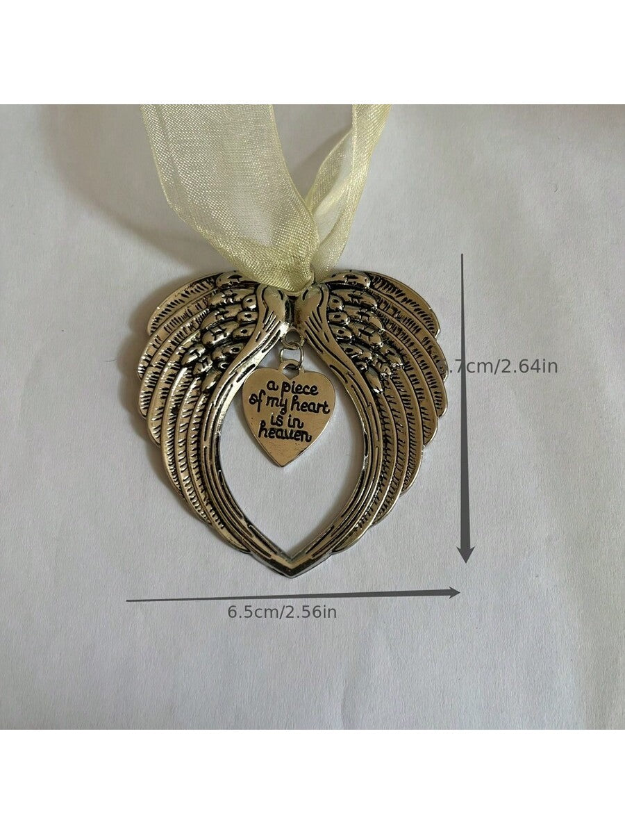 Enhance your holiday decor with the heavenly love letter angel wing pendant. Made with expert craftsmanship and attention to detail, this accessory is a symbol of love and peace. The intricate design and delicate features make it the perfect addition to your holiday decor, adding an enchanting touch to any room.