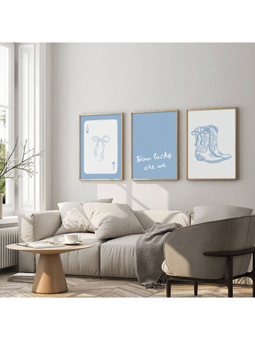Experience a blast from the past with our "How Lucky Are We" retro cowgirl canvas paintings set. This coastal granddaughter poster collection adds a touch of aesthetic charm to any dorm decor. Made with high-quality canvas material, these paintings are the perfect addition for any cowgirl or vintage lover.