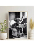 Add a quirky touch to your bathroom with this Humorous Tabby Cat on Toilet canvas wall art. Designed in a mid-century modern style, it combines playful charm with sophisticated aesthetics, perfect for adding character to your space. This unique piece makes an excellent gift for cat lovers and anyone who appreciates distinctive home décor that sparks conversation. Crafted with attention to detail, it effortlessly enhances your bathroom’s ambiance with a subtle blend of humor and style.
