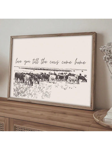 I Love You Till The Cows Come Home captures the warmth of rural charm with a whimsical sentiment perfect for farmhouse enthusiasts. This art print blends rustic aesthetics with contemporary design sensibilities, making it an ideal accent piece for kitchens, bedrooms, or living spaces seeking character. 