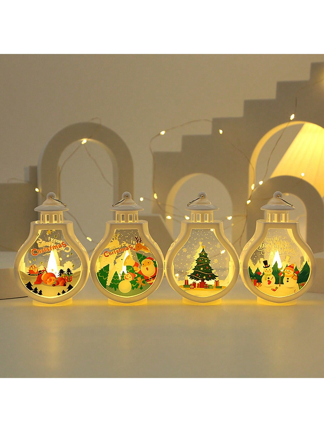 Enhance your holiday decor with our LED Pear-Shaped Christmas Candle Lamp. This festive lamp creates a warm, inviting glow and features energy-efficient LED lights to last throughout the entire season.