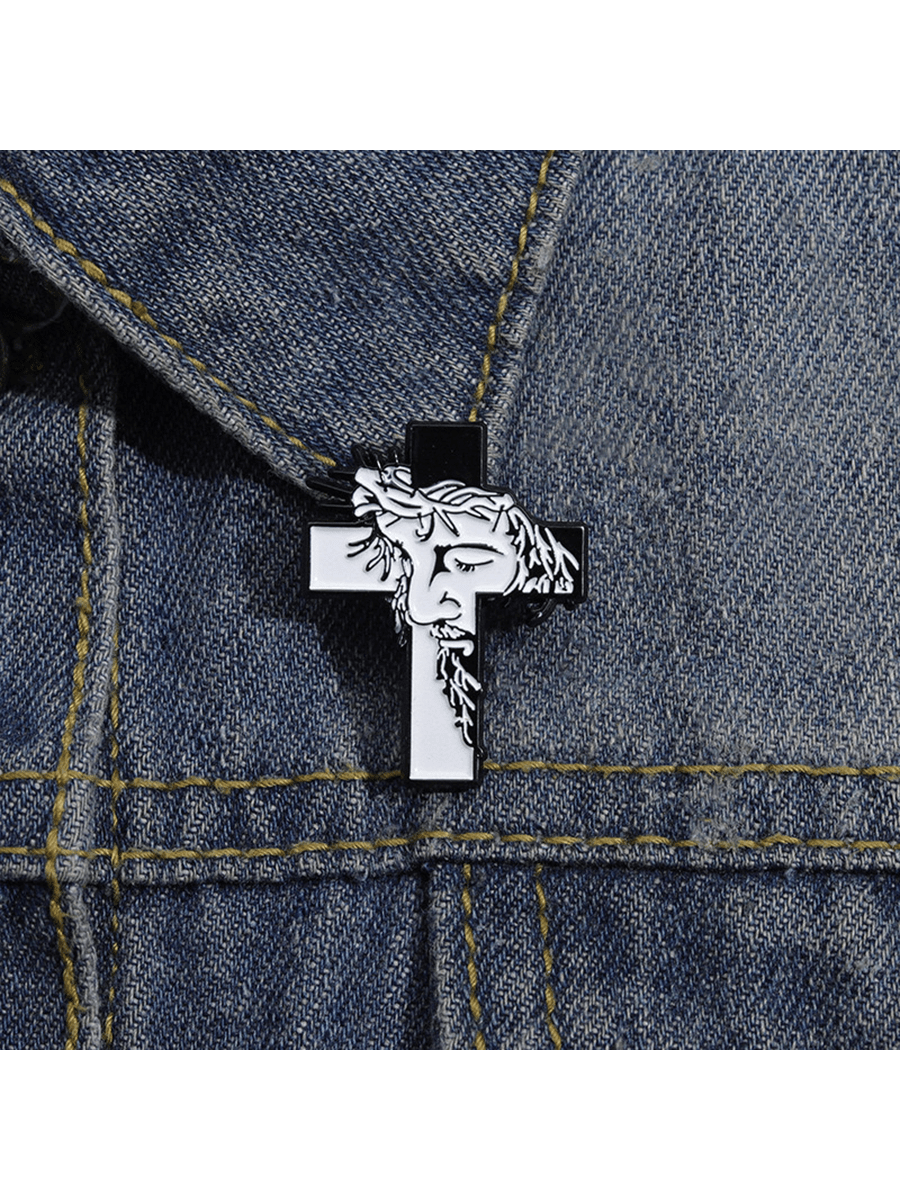 Enhance your faith with this high-quality custom enamel pin featuring a Jesus cross design. Show your friendship with the gift of belief to your closest companions. Durable and unique, this pin makes a thoughtful present.