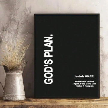 Elevate your spiritual space with this striking black and white canvas art featuring the powerful message from Isaiah 60:22. The minimalist design pairs timeless typography with a calming monochromatic palette, making it an ideal focal point for bedrooms, home offices, prayer rooms, or living spaces. 