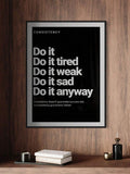 Transform your space with this powerful motivational canvas that inspires action and drives results